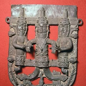 Bronze plaque of the Oba of Benin in his divine aspect