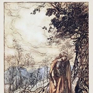 Brunnhilde. Illustration for The Rhinegold and The Valkyrie by Richard Wagner, 1910. Artist: Rackham, Arthur (1867-1939)
