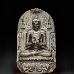 Buddha Giving the First Sermon (Dharmachakrapravartanamudra), late 10th / early 11th cent