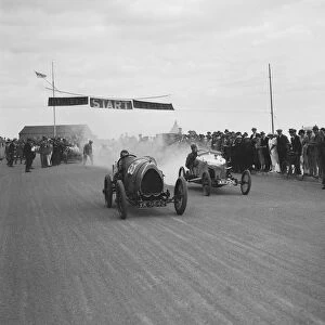 Bugatti of Leon Cushman racing at the Southsea Speed Carnival, Hampshire. 1922. Artist