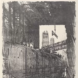 Building the Battleship, 1917. Creator: Joseph Pennell