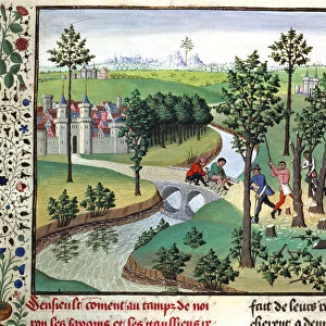 Building a road, 15th century