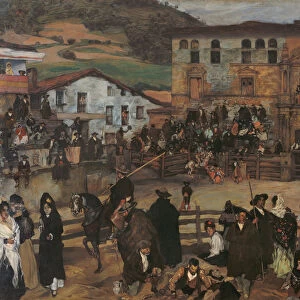 Bullfight in Eibar. Artist: Zuloaga y Zabaleto, Ignacio (1870-1945)