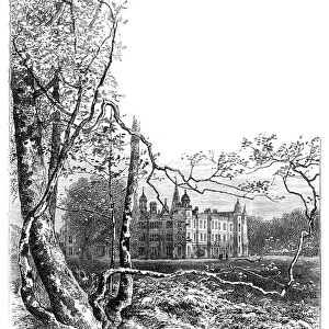 Burleigh House gardens, Stamford, Lincolnshire, 1900