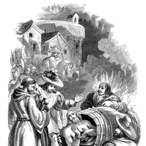 Burning of John Badby for heresy, 1410 (1848)