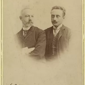 Business card portrait - John B. How and Claes Lagergren, 1889. Creator: Paolo Lombardi
