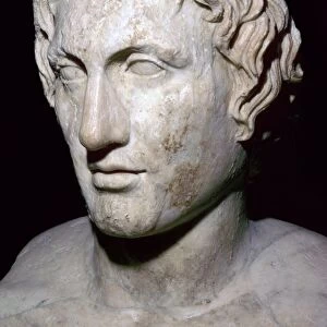 Bust of the Macedonian General Alexander the Great. Artist: Lysippos