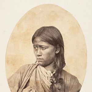 Bust Portrait of an Indian Woman, 1850s. Creator: Unknown