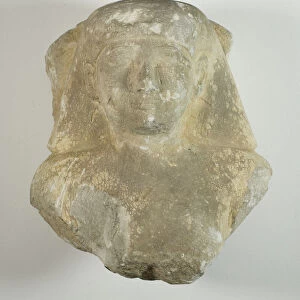 Bust of a Statuette of a Man, Egypt, Late Period, Dynasty 26 (664-525 BCE)