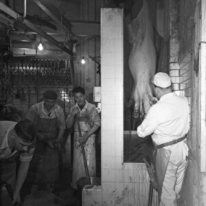 Butchery factory, Rawmarsh, South Yorkshire, 1955. Artist: Michael Walters