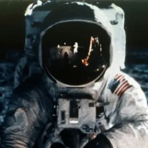 Buzz Aldrin on the Moon, Apollo II mission, July 1969. Creator: Neil Armstrong Buzz Aldrin on the Moon, Apollo II mission, July 1969. Creator: Neil Armstrong