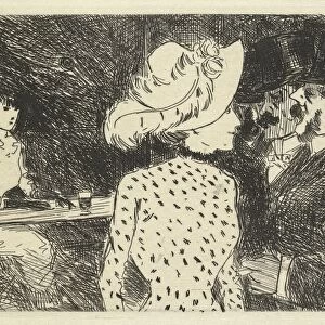 Cafe Scene (descriptive), 1880-1886. Creator: Jean Louis Forain (French, 1852-1931)