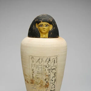 Canopic Jar of the Overseer of the Builders of Amun, Amenhotep, Egypt, New Kingdom
