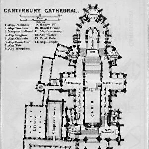 Canterbury Cathedral, c20th Century. Artist: John Bartholomew