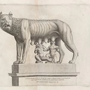 Capitoline Wolf with Romulus and Remus, 1552. Creator: Unknown