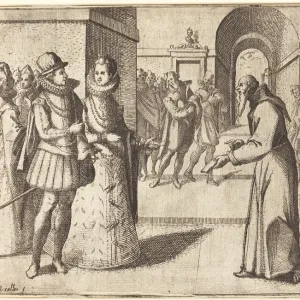 A Capucin bringing the thanks of the King of Bavaria [recto], 1612