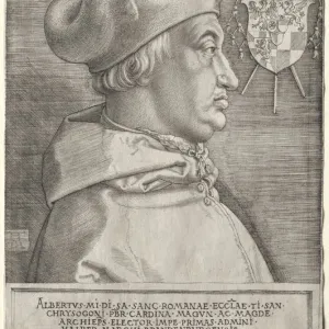 Cardinal Albrecht of Brandenburg - The Large Plate, 1523. Creator: Albrecht Dürer (German