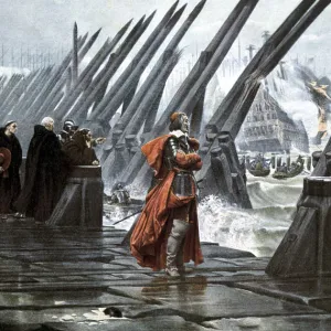 Cardinal Richelieu at the Siege of La Rochelle, 1628 (early 20th century)