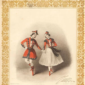 Carlotta Grisi (1819-1899) and Jules Perrot (1810-1892) in La Polka by Cesare Pugni, Between 1844 a