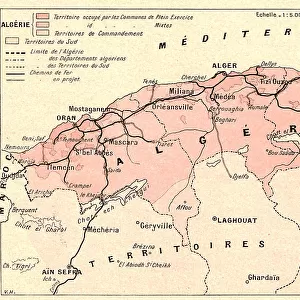 Carte administrative de l'Algerie; Afrique du nord, 1914. Creator: Unknown