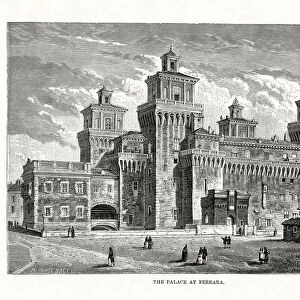 Castello Estense, Ferrara, Italy, 1879