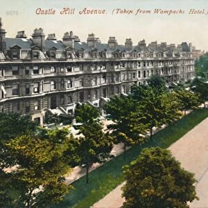 Castle Hill Avenue. (Taken from Wampachs Hotel). Folkestone, late 19th-early 20th century