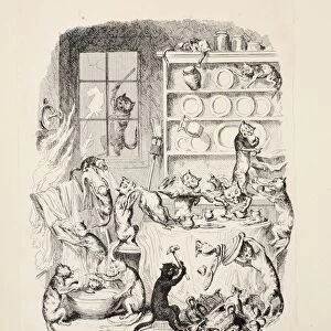 The Cat Did It, from The Greatest Plague of Life, pub. 1847 (engraving)