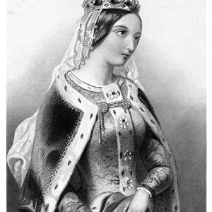 Catherine of Valois (1401-1437), queen consort of King Henry V, 19th century. Artist: Francis Holl