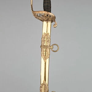 Cavalry Officers Saber with Scabbard, United States, c. 1860 / 65. Creator: Unknown