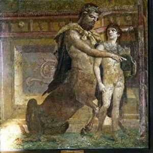 The Centaur Cheiron teaching Achilles, Roman wall-painting from Herculaneum, c1st century
