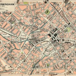 Central Birmingham, c20th Century. Artist: John Bartholomew Central Birmingham, c20th Century. Artist: John Bartholomew