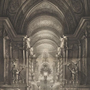 Ceremony held in the Cappella Paolina, Vatican, 1787. Creator: Francesco Piranesi