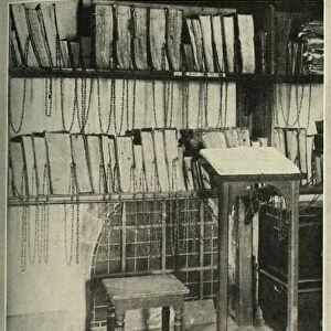 The Chained Library of the Minister Church at Wimborne, in Dorset, c1948. Creator: Unknown