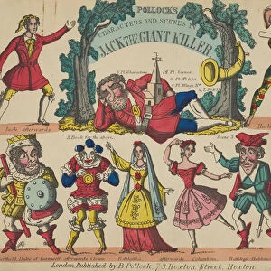 Characters and Scenes, from Jack the Giant Killer, Plate 1 for a Toy Theater, 1870-90