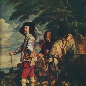 Charles I at the Hunt, c1635. Artist: Anthony van Dyck