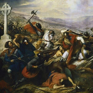 Charles Martel in the Battle of Tours, 1837. Creator: Steuben, Charles de (1788-1856)