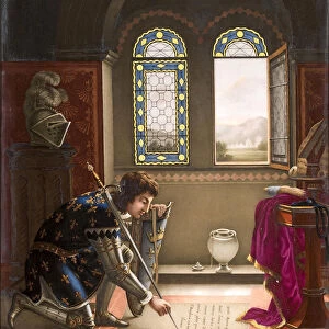Charles VII writing a farewell letter to Agnes Sorel (After Richard)