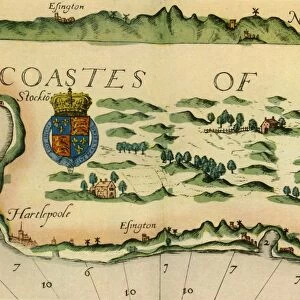 Chart showing windmills as landmarks on the north-east coast of England, 1588, (1947)