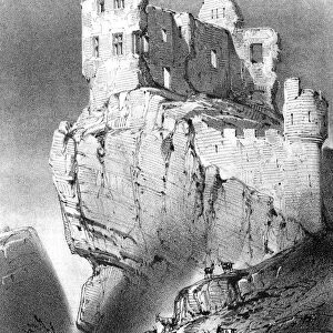 The Chateau de Crussol, Saint-Peray, France, 19th century. Artist: Godard Q des Augustins