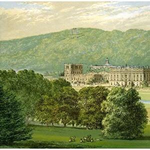 Chatsworth House, Derbyshire, home of the Duke of Devonshire, c1880
