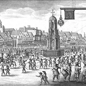 Cheapside, Cross and Conduit, 1638, (1809)