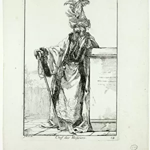 Chef des Huissiers, plate fourteen from Caravanne du Sultan à la Mecque, 1748. Creator: Joseph-Marie Vien the Elder