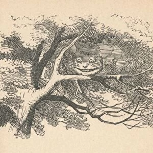 The Cheshire Cat begins to fade away, its his smile the last to go, 1889. Artist: John Tenniel