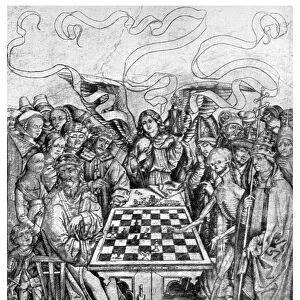 Chess: Death checkmating a king, c1400 (1956)