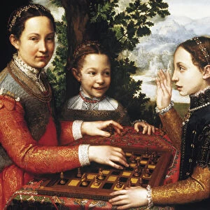The Chess Game (Portrait of the artists sisters playing chess), 1555