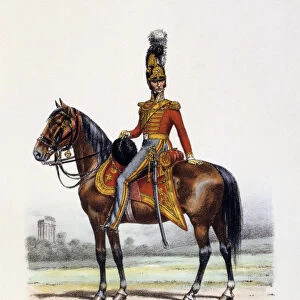 Chevau-Legers de la Garde du Roi, Marechal-des-Logis de 1er Classe, 1814-15. Artist: Eugene Titeux