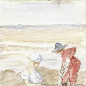 Children playing on the beach, 1834-1911. Creator: Jozef Israels