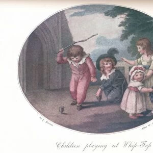 Children Playing at Whip-Top, 1910. Artist: Joseph Barney