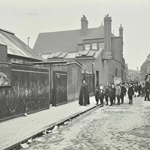 Children on their way to Finch Street Cleansing Station, Stepney, London, 1911