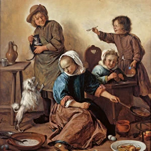 The Childrens Meal, ca 1665. Creator: Steen, Jan Havicksz (1626-1679)